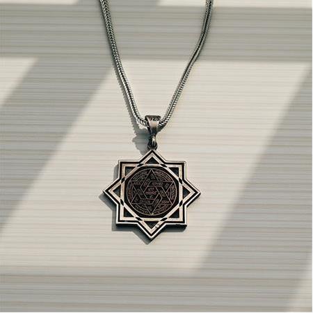 Yıldızlı Mührü Süleyman Gümüş Kolye