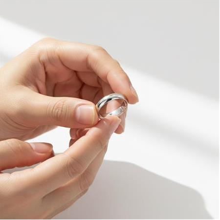 5 mm İçi Dolu Düz Bombeli Erkek Gümüş Alyans